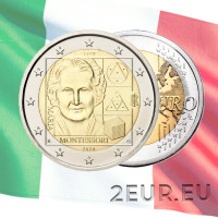Italien 2 euro UNC 2020 - 150. Geburtstag von Maria Montessori