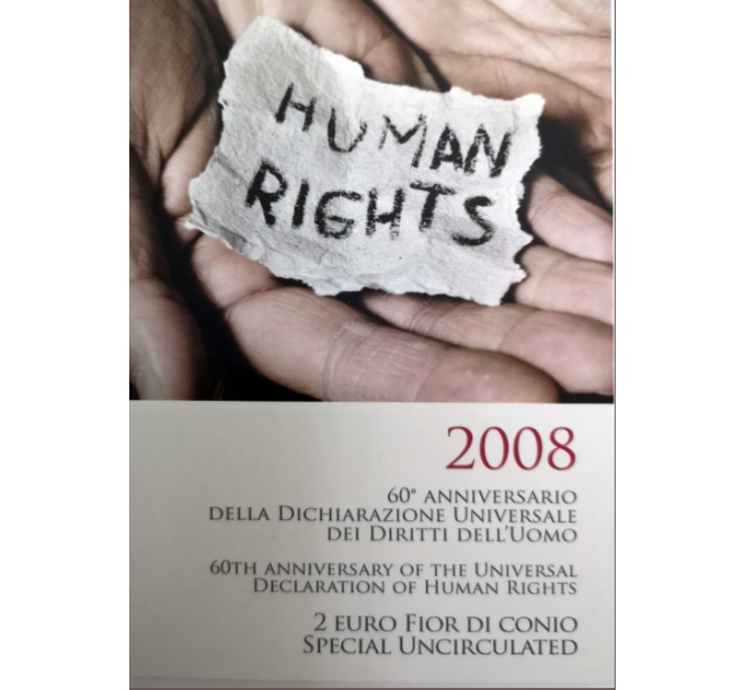 Italien 2 Euro BU 2008 - MENSCHENRECHTE