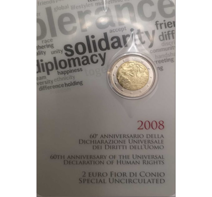 Italien 2 Euro BU 2008 - MENSCHENRECHTE