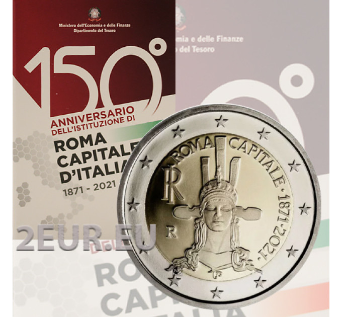 Italien 2 euro BU 2021 – 150. Jahrestag der Erklärung der Stadt Rom zur Hauptstadt Italiens