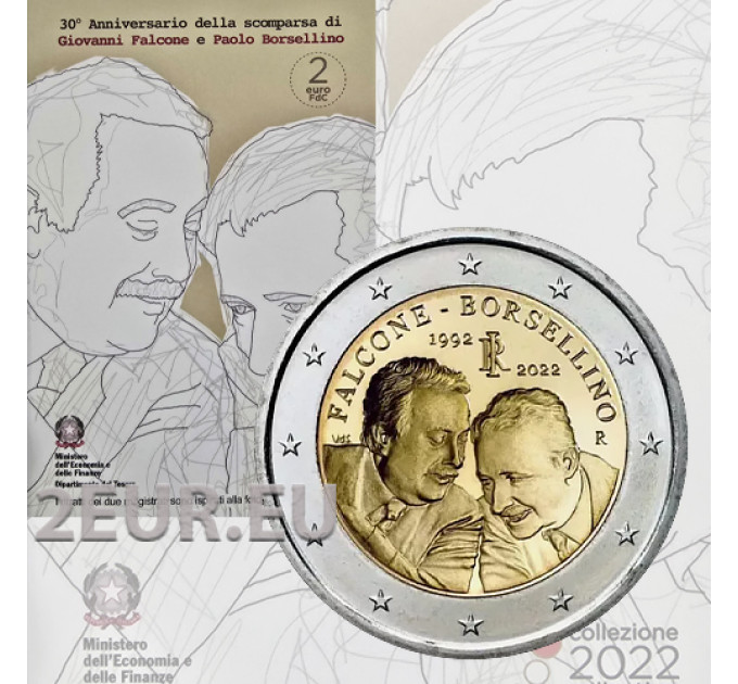 Italien 2 euro BU 2022 – 30. Todestag von Giovanni Falcone und Paolo Borsellino