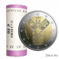Lettland 2 Euro UNC rollen 2018 – 100. Jahrestag der Unabhängigkeit der baltischen Staaten