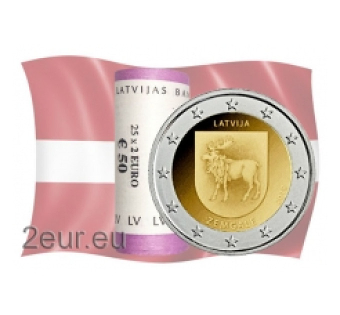 Lettland 2 Euro UNC rollen 2018 – Zemgale
