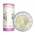 Lettland 2 Euro UNC rollen 2015 –  EU-Präsidentschaft