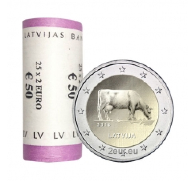 Lettland 2 Euro UNC rollen 2016 – Landwirtschaft Lettlands
