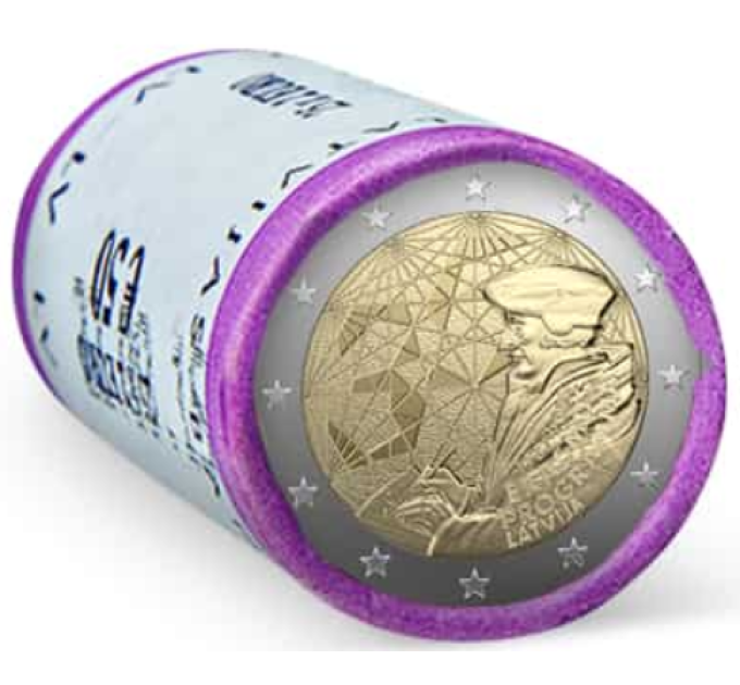 Lettland 2 Euro UNC rollen 2022 – 35 Jahre Erasmus
