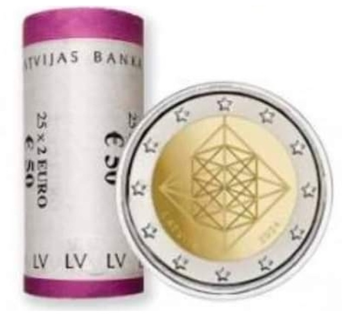 Lettland 2 Euro UNC rollen 2024 – Himmeli
