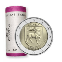 Lettland 2 Euro UNC rollen 2025 - Sēlija