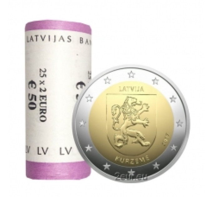 Lettland 2 Euro UNC rollen 2017 - Kurland