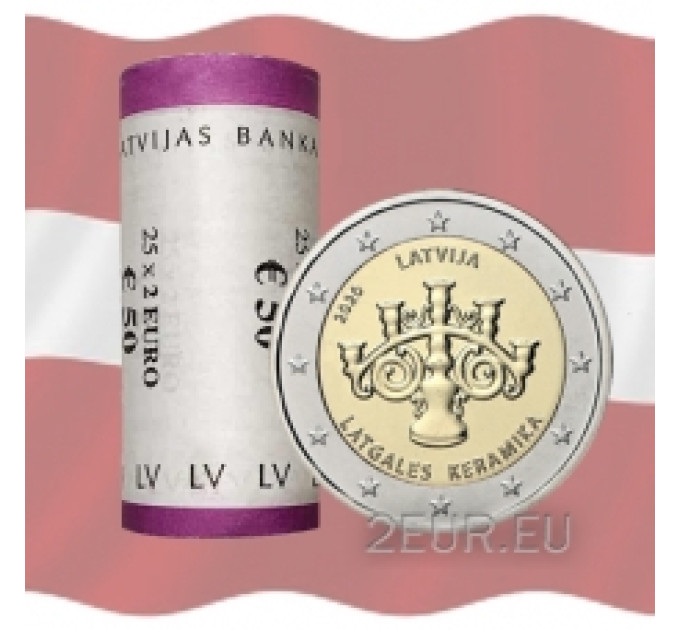 Lettland 2 Euro UNC rollen 2020 - Latgalische Keramik