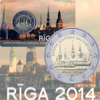Lettland 2 euro BU 2014 - Riga - Europäische Kulturhauptstadt 