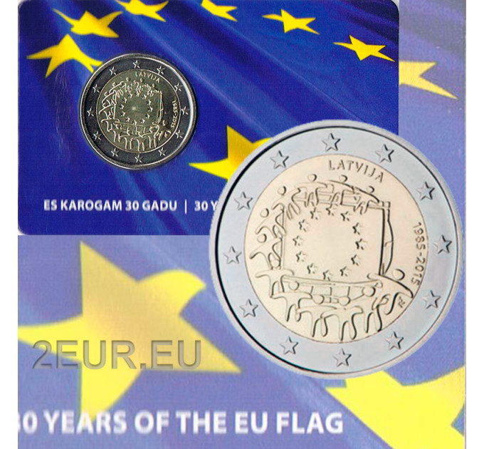 Lettland 2 Euro BU 2015 - 30 Jahre EU-Flagge 