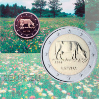 Lettland 2 euro BU 2016 - Milchwirtschaft - Kuh 