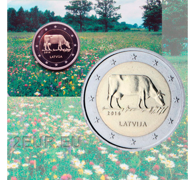 Lettland 2 euro BU 2016 - Milchwirtschaft - Kuh 