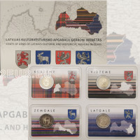 Lettland 2 euro BU 2016 - 2018 - Regionen Lettlands 2016 - 2018  
