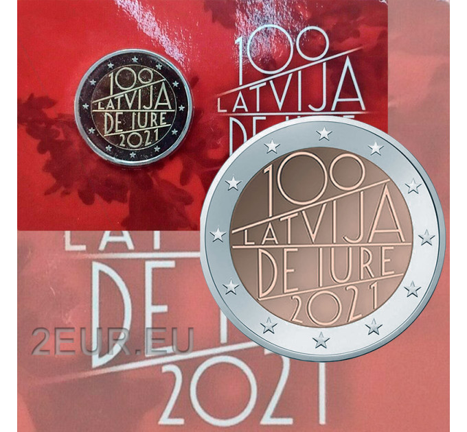 Lettland 2 euro BU 2021 - 100. Jahrestag der Anerkennung der Republik Lettland  