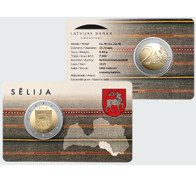Lettland 2 euro BU 2025 - Sēlija