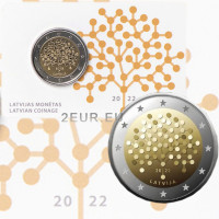 Lettland 2 euro BU 2022 - Financial Literacy - 100 Years Bank of Latvia 