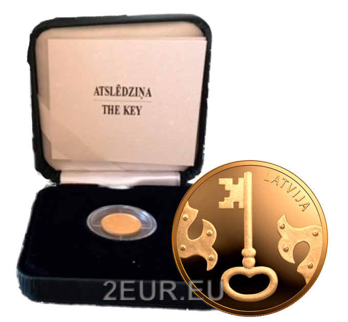 Lettland 5 Euro Gold PP 2021 – Der Schlüssel
