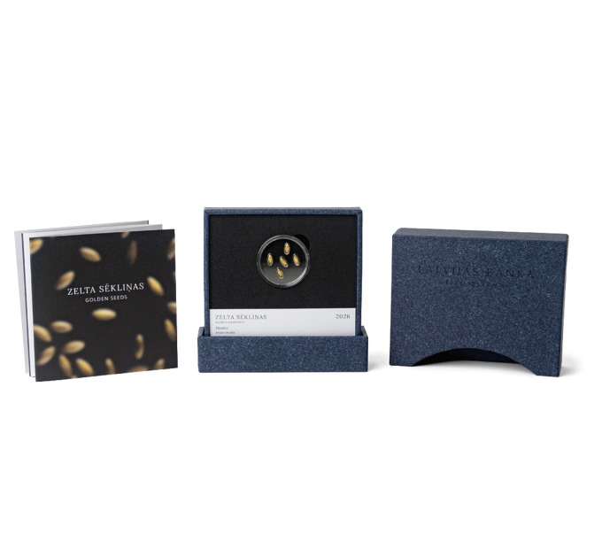 Lettland 15 Euro Gold PP 2026 – Goldene Samen