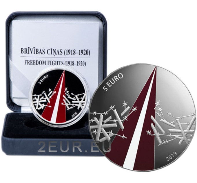 Lettland 5 Euro Silber PP 2019 – Kampf für die Freiheit (1918–1920)