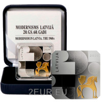 Lettland 5 Euro Silber PP 2020 - Modernismus in Lettland – Die 1960er Jahre