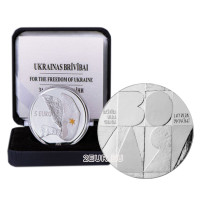 Lettland 5 Euro Silber PP 2022 – Freiheit der Ukraine