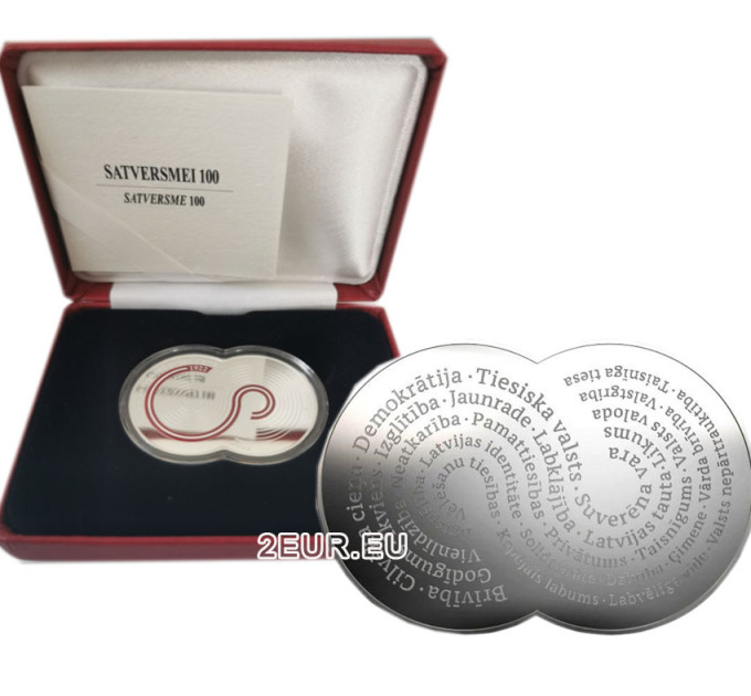 Lettland 5 Euro Silber PP 2022 – Verfassung der Republik Lettland