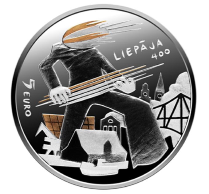 Lettland 5 Euro Silber PP 2025 – Sonne und Wind