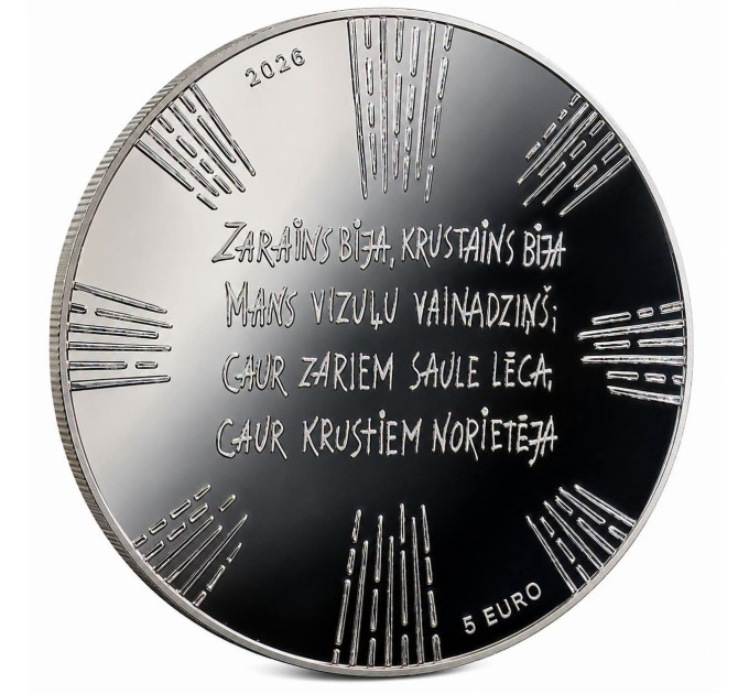 Lettland 5 Euro Silber PP 2026 – Brautkrone
