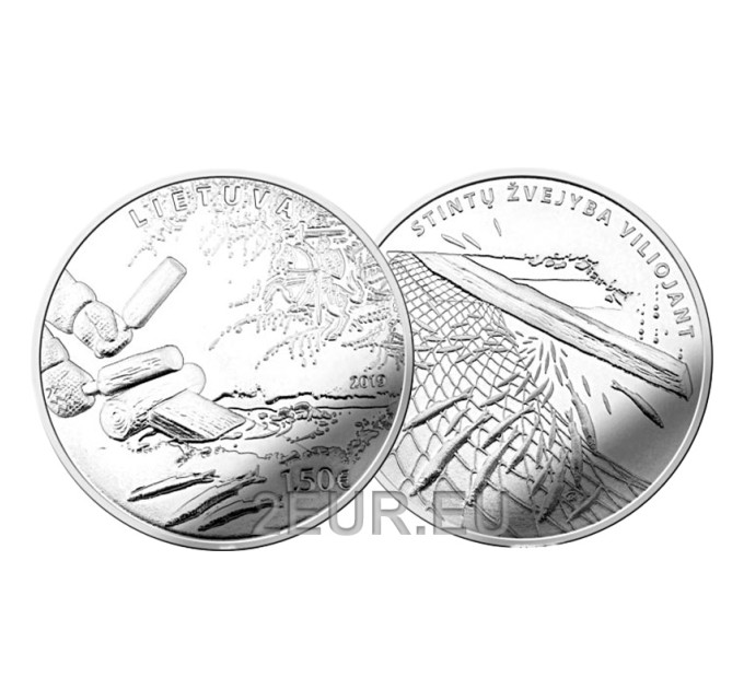 Litauen 1,5 Euro UNC 2019 - Stintfischen durch Attracting