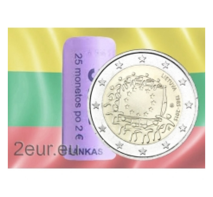 Litauen 2 Euro UNC rollen 2015 – 30 Jahre EU-Flagge