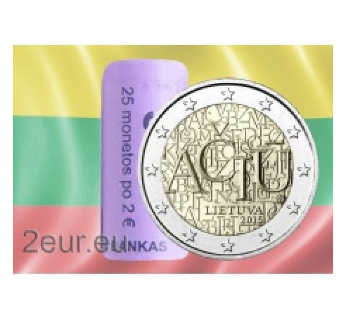 Litauen 2 Euro UNC rollen 2015 – Aciu: Litauische Sprache