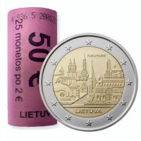 Litauen 2 Euro UNC rollen 2026 – KAUNAS