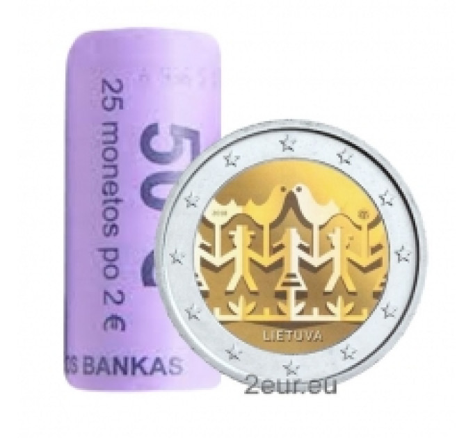 Litauen 2 Euro UNC rollen 2018 – Litauisches Lied- und Tanzfest