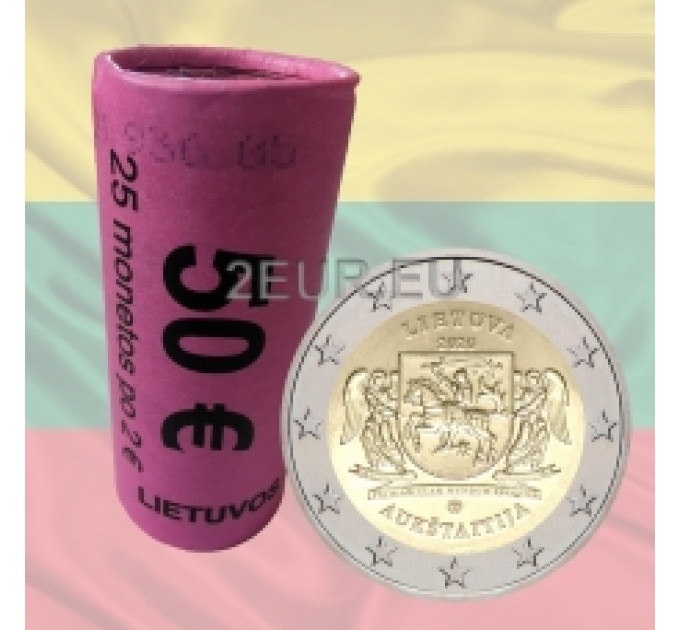 Litauen 2 Euro UNC rollen 2020 - Aukstaitija
