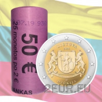 Litauen 2 Euro UNC rollen 2021 - Dzūkija