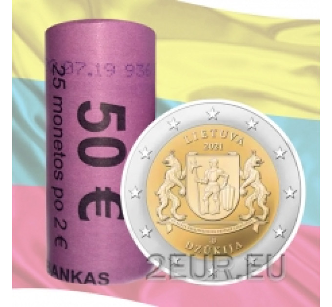 Litauen 2 Euro UNC rollen 2021 - Dzūkija