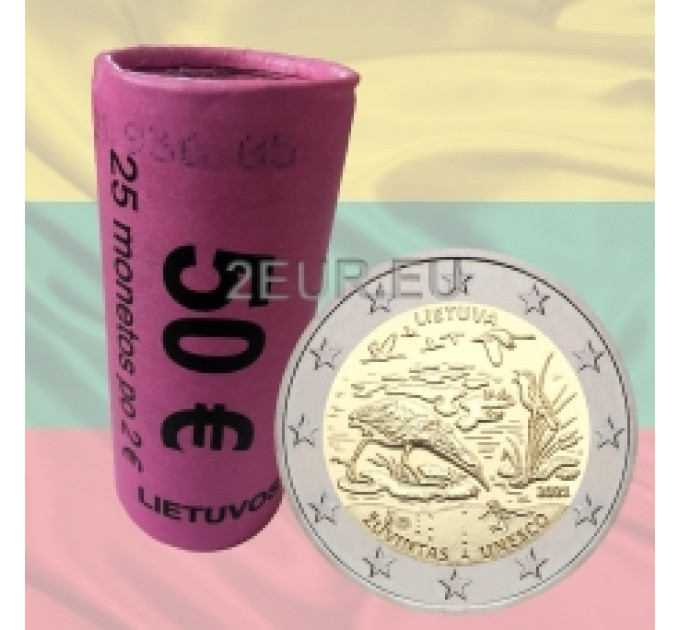 Litauen 2 Euro UNC rollen 2021 - Biosphärenreservat Žuvintas