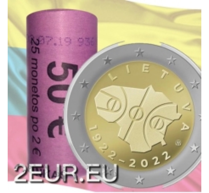 Litauen 2 Euro UNC rollen 2022 – 100 Jahre Basketball in Litauen