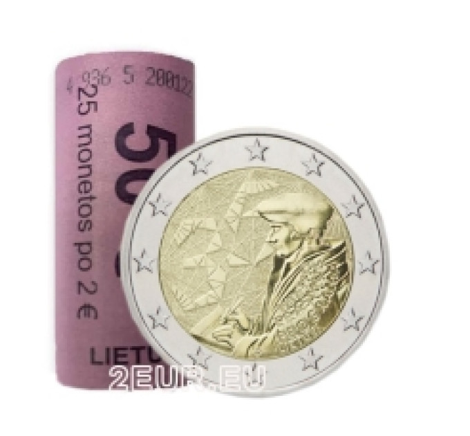 Litauen 2 Euro UNC rollen 2022 – 35 Jahre Erasmus