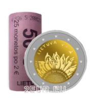Litauen 2 Euro UNC rollen 2023 – Gemeinsam mit der Ukraine