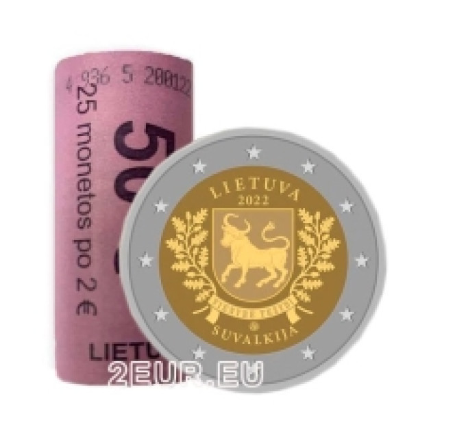 Litauen 2 Euro UNC rollen 2022 – Suvalkija