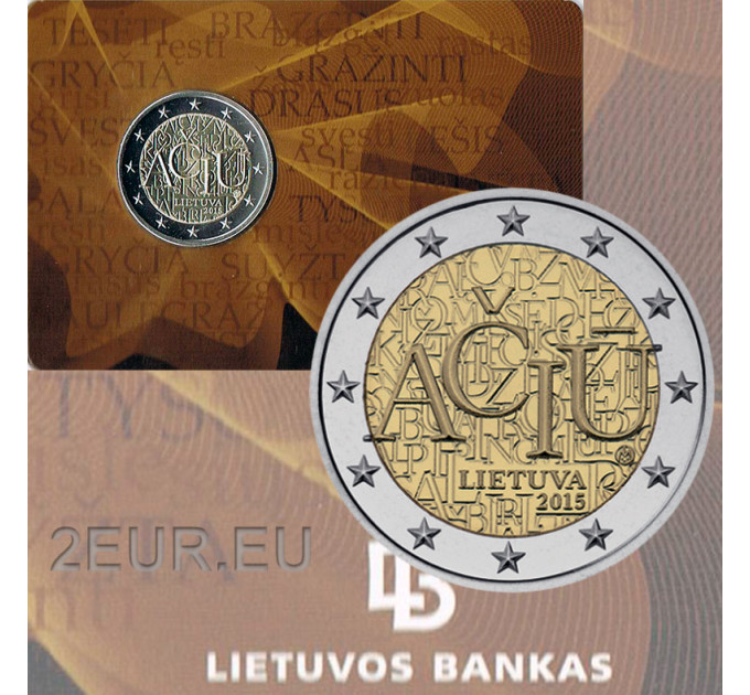 Litauen 2 euro BU 2015 - Litauische Sprache  