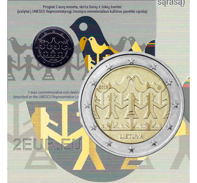 Litauen 2 euro BU 2018 - Lied- und Tanzfest 