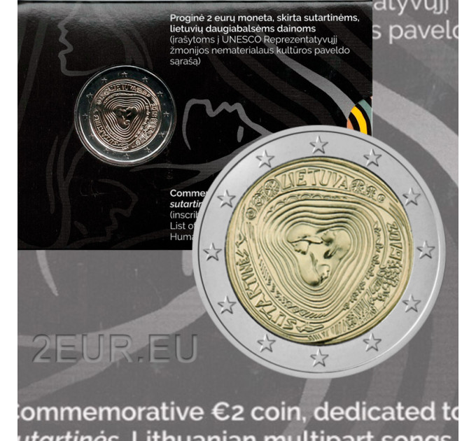 Litauen 2 euro BU 2019 - Sutartines 
