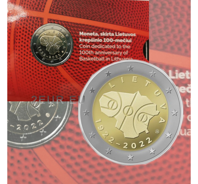 Litauen 2 Euro BU 2022 - 100 Jahre Basketball in Litauen 