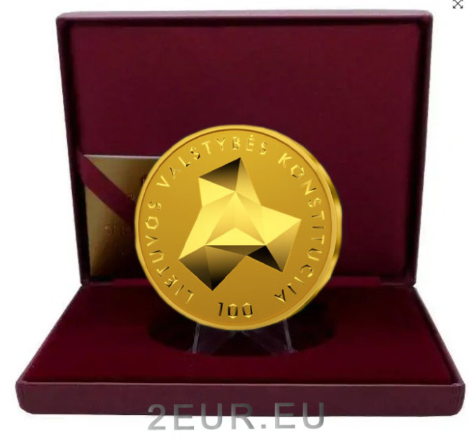  Litauen 50 euro Gold PP 2022 – Hundertjähriges Jubiläum der Verfassung des Staates Litauen