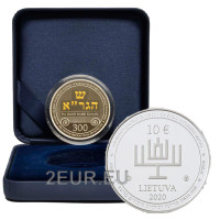Litauen 10 Euro Silber PP 2020 – 300. Jahrestag der Geburt des Menorah-jüdischen Wilnaer Gaon