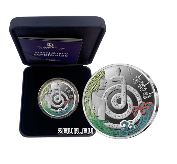 Litauen 5 Euro Silber PP 2021 – Eglė – Königin der Schlangen
